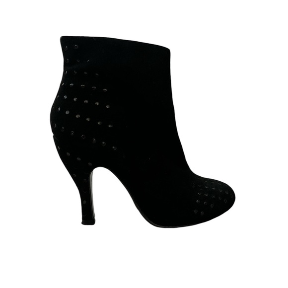 Lovely People Patent And Suede Heeled Boots - Picture 3 of 9